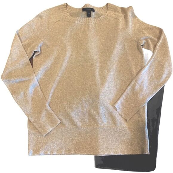 NEW J. Crew Tan Gold Long Sleeve Knit Top - Picture 2 of 10
